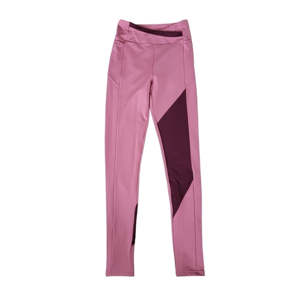 Gymshark Dusty Pink Asymmetric Crossover Leggings With Pockets
